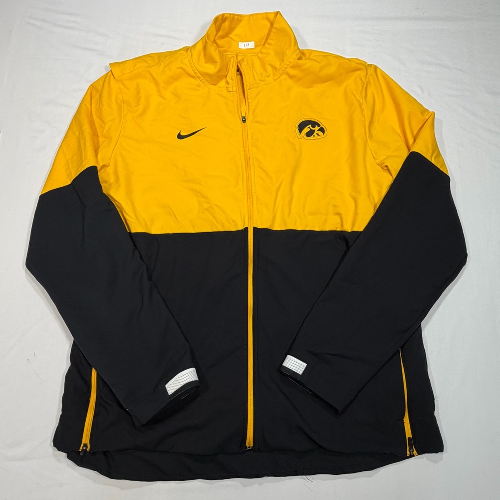 Nike Iowa Hawkeyes On Field Full Zip Jacket Men’s Large Windbreaker Vented Back